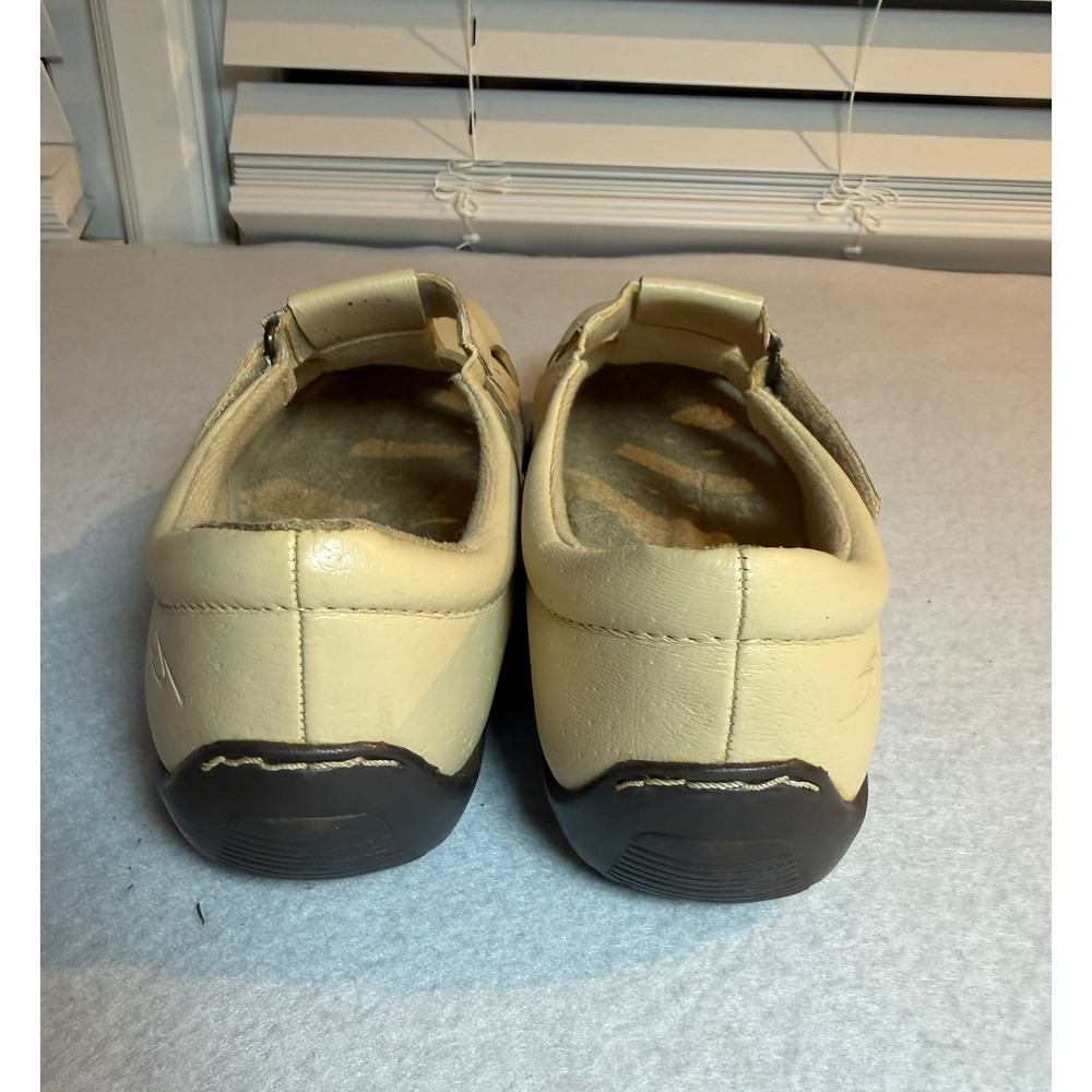 Dr. Scholl's Womens 9M Beige Leather Laser Cut Hook and Loop Loafers Shoes - Picture 4 of 7